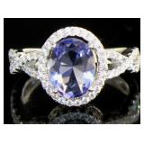 Oval 2.48 ct Tanzanite Infinity Designer Ring
