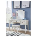 Robbinsdale Mirrored Vanity with Bench
