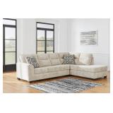 ASHLEY LONOKE 2-PIECE PARCHMENT SECTIONAL