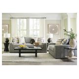 Ashley Dunmore Contemporary Graphite Sofa & Love