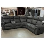 Lane 3 Piece Reclining Sectional w/Console USB