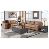 Ashley 2-Piece Lombardia Leather Sofa & Love Seat