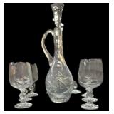 (8) Bohemian Crystal Stemware & Decanter