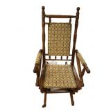 Victorian Eastlake Platform Rocker Embroidered