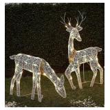 (4) Pc Motion Lighted (2) Angels (2) Deer