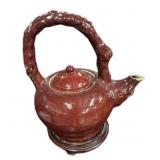 Japanese Oxblood Sang De Beouf Tea Kettle