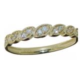 10kt Gold Antique Style Diamond Wedding Band