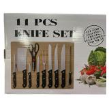 11pc Knife Set With Cutting Board