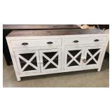 Elements Bruno White 70" Farmhouse Cabinet