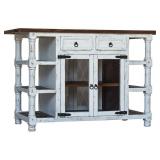 Elements Antique White DBL Kitchen Island