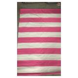4 x 6 Pink & White Stripe Rug