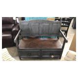 Elements Gray Farmhouse Bench