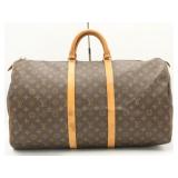 Louis Vuitton Brown Monogram Keepall 55 Travel Bag