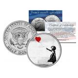 Banksy There Is Always Hope JFK Half Dollar Coin