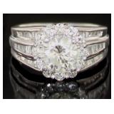 Platinum 3.18 ct Brilliant Natural Diamond Ring
