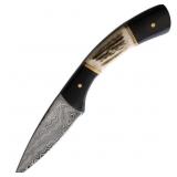 Marbles MR644D Fixed Blade Stag Damascus Knife