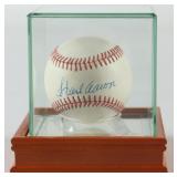 Autographed Hank Aaron ONL Baseball Display