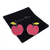 Christian DIOR Apple Earrings