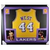 Autographed Jerry West Custom Framed Jersey