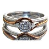 Two Tone Brilliant Diamond Designer Ring