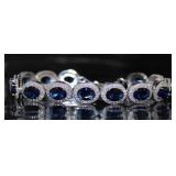 Oval Brilliant 26.30 ct Sapphire Designer Bracelet