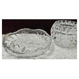 Crystal Candle Holder and Tidbit  Dish