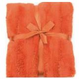 90 x 90 Queen Orange Fleece Blanket