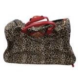 Red & Leopard IMAN Carry On Bag
