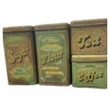 Metal Vintage Canister Set