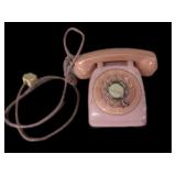 Vintage Pink Rotary Telephone