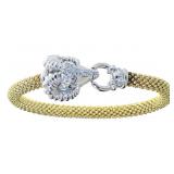 Quality Ram Head Diamond Cuff Bracelet