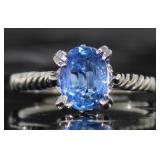 Natural 1.40 ct Blue Iolite Designer Ring
