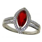 Marquise Cut Ruby Cocktail Ring
