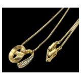 GIVENCHY Gold Fashion Heart Necklace