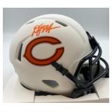 Autographed DJ Moore Bears Mini Helmet