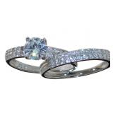 Brilliant Natural Crystal Amethyst Wedding Set