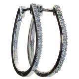 Quality Diamond Hoop Earrings