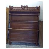 Full Size Oak Highback Bed & Rails