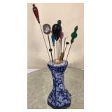 Hat Pin Holder & Hat Pins