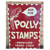 Vintage Polly Stamps Doubled Sided Sign