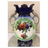 Pair XL 15" Painted Vase