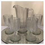 Westmoreland Pitcher & 4 Glasses