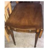 Mahogany Drop Leaf End Table