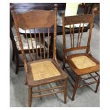 Pair Antique Oak Chairs