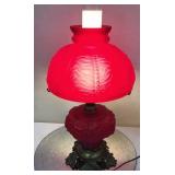 Incredible Red Satin Lamp