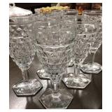 6 pc American Fostoria 7" Wine Goblet