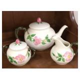 Fransiscan Desert Rose Teapot & Cream-Sugar