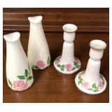 Fransiscan Desert Rose Candle Holders &