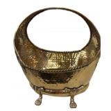 Footed Brass Basket