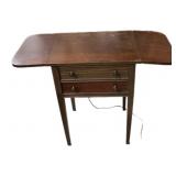 Vintage-Working Drop Leaf Table Radio